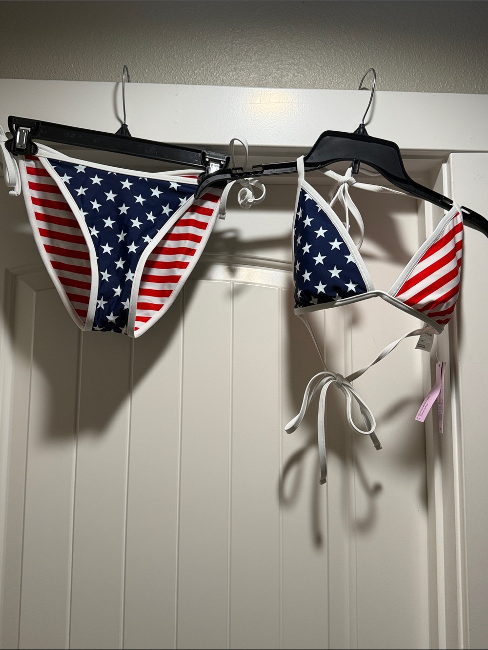 Wild Fable Stars & Stripes Triangle Bikini set - Navy, Red & White